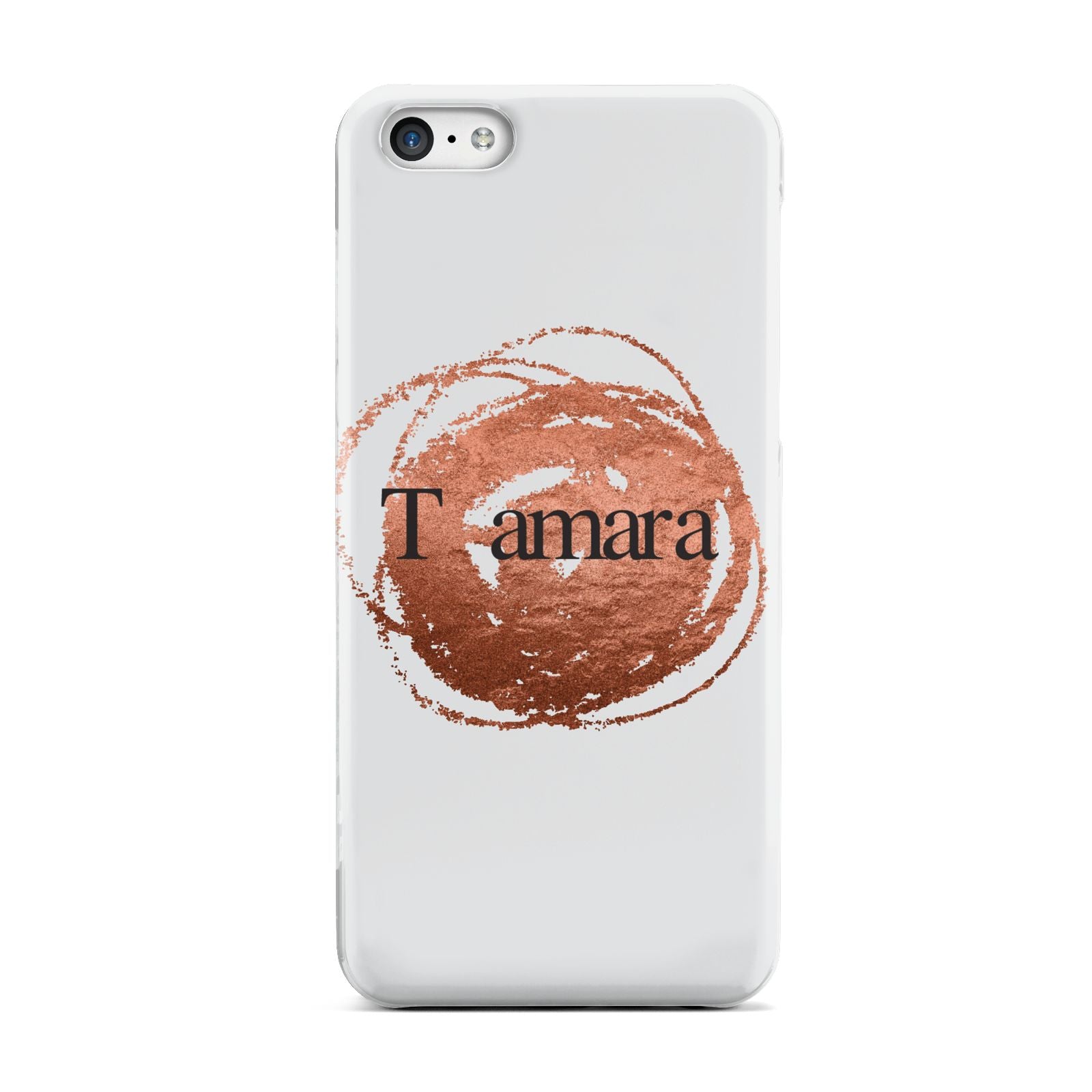 Personalised Copper Effect Custom Initials Apple iPhone 5c Case