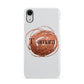 Personalised Copper Effect Custom Initials Apple iPhone XR White 3D Snap Case