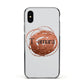 Personalised Copper Effect Custom Initials Apple iPhone Xs Impact Case Black Edge on Black Phone