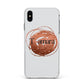 Personalised Copper Effect Custom Initials Apple iPhone Xs Max Impact Case White Edge on Black Phone