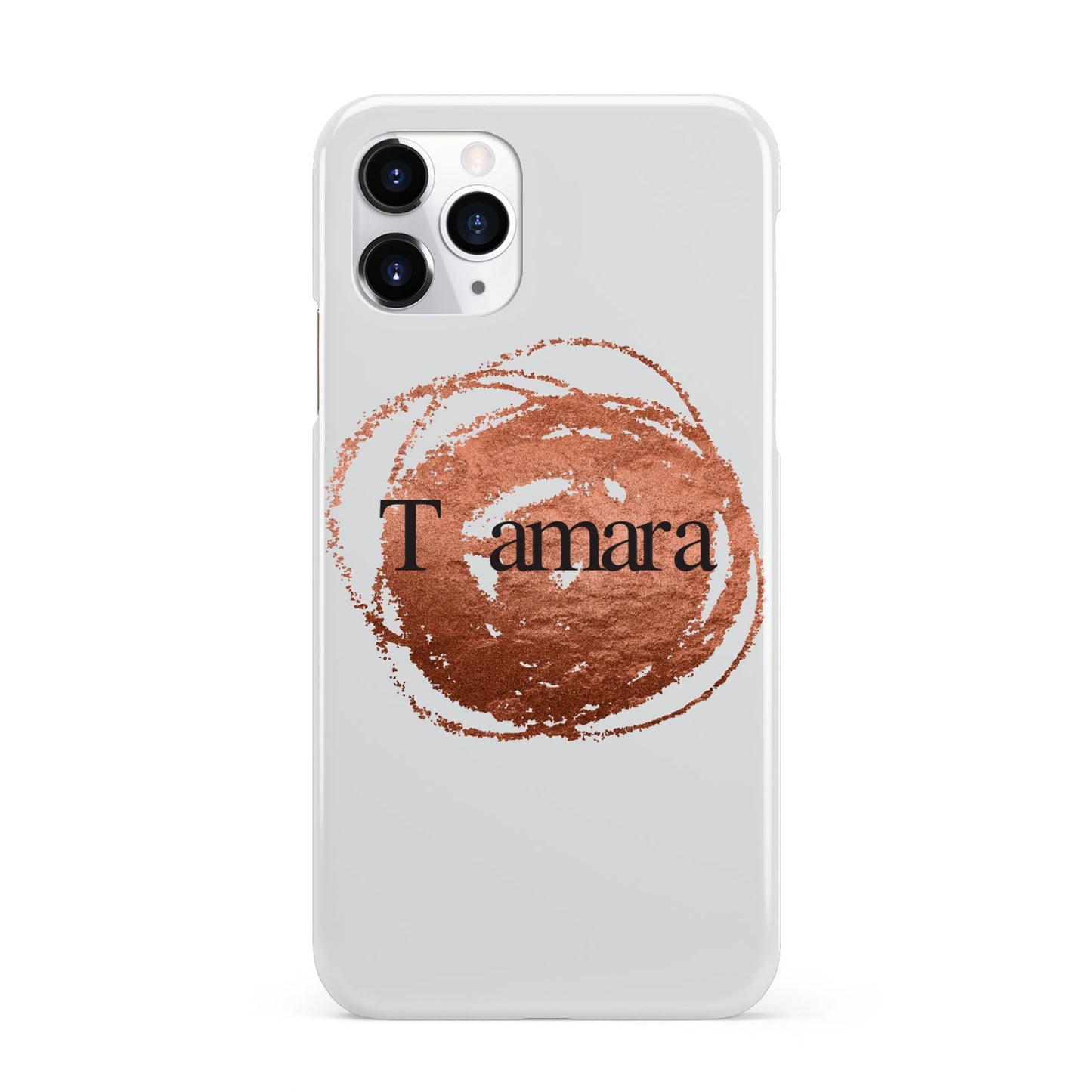 Personalised Copper Effect Custom Initials iPhone 11 Pro 3D Snap Case