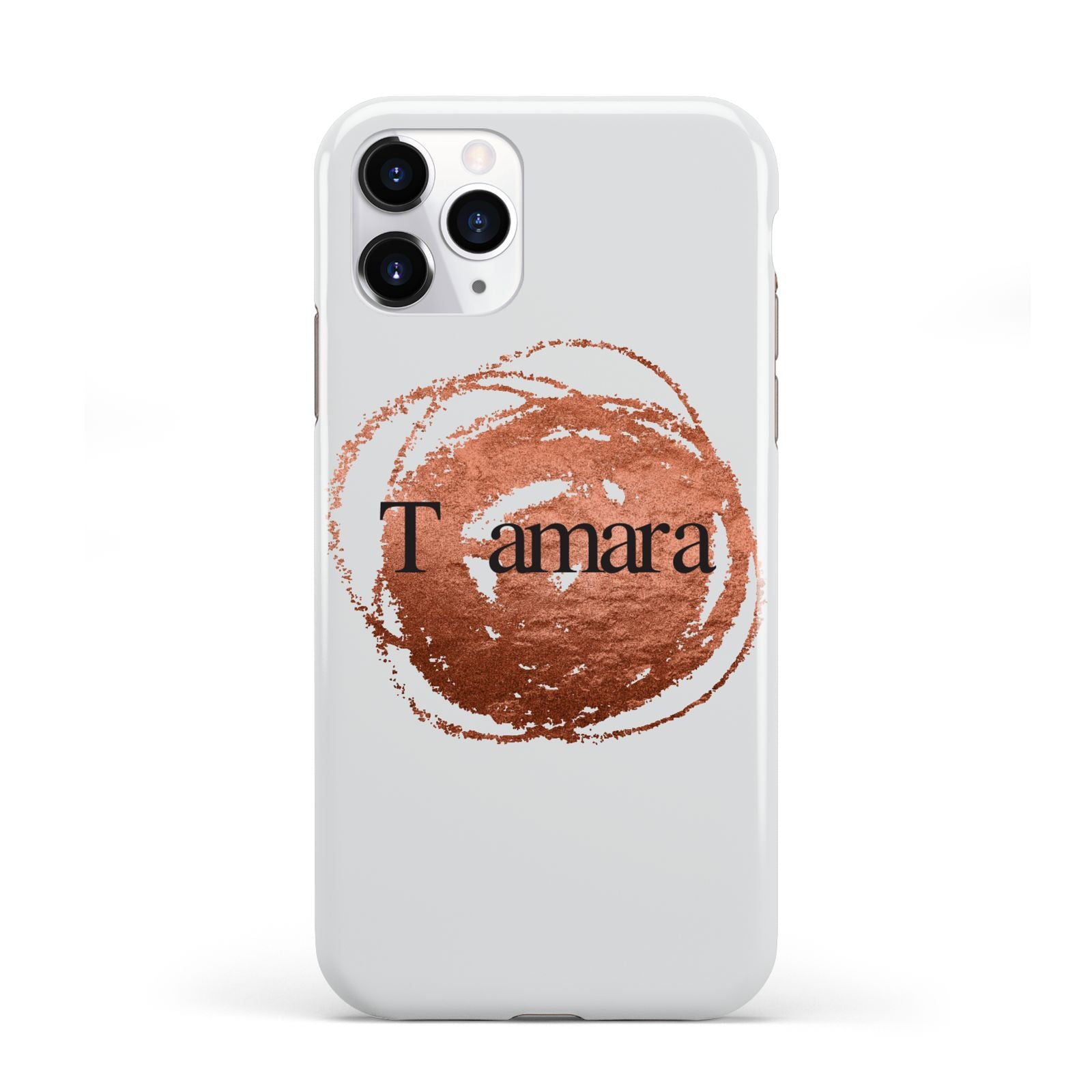 Personalised Copper Effect Custom Initials iPhone 11 Pro 3D Tough Case