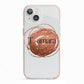 Personalised Copper Effect Custom Initials iPhone 13 TPU Impact Case with Pink Edges