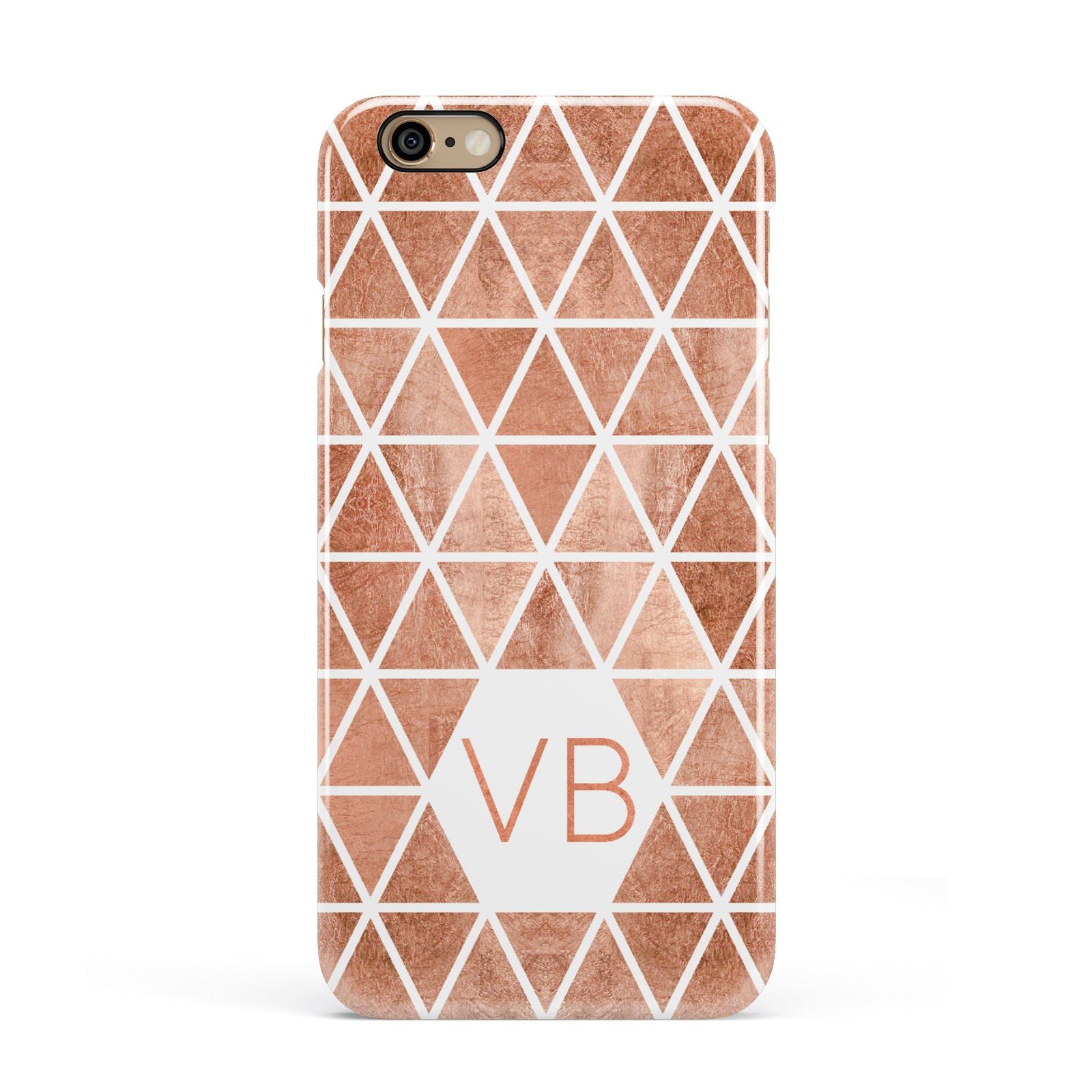 Personalised Copper Initials Apple iPhone 6 3D Snap Case