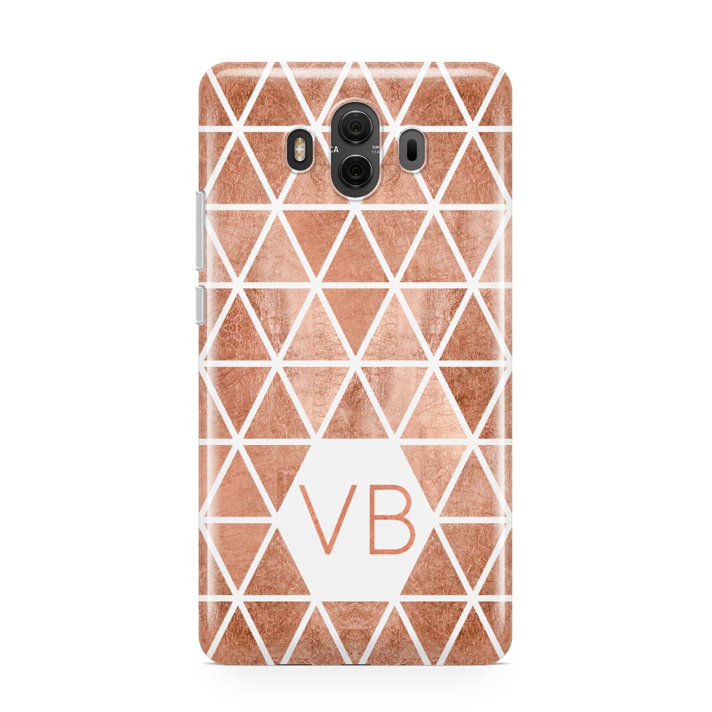 Personalised Copper Initials Huawei Mate 10 Protective Phone Case
