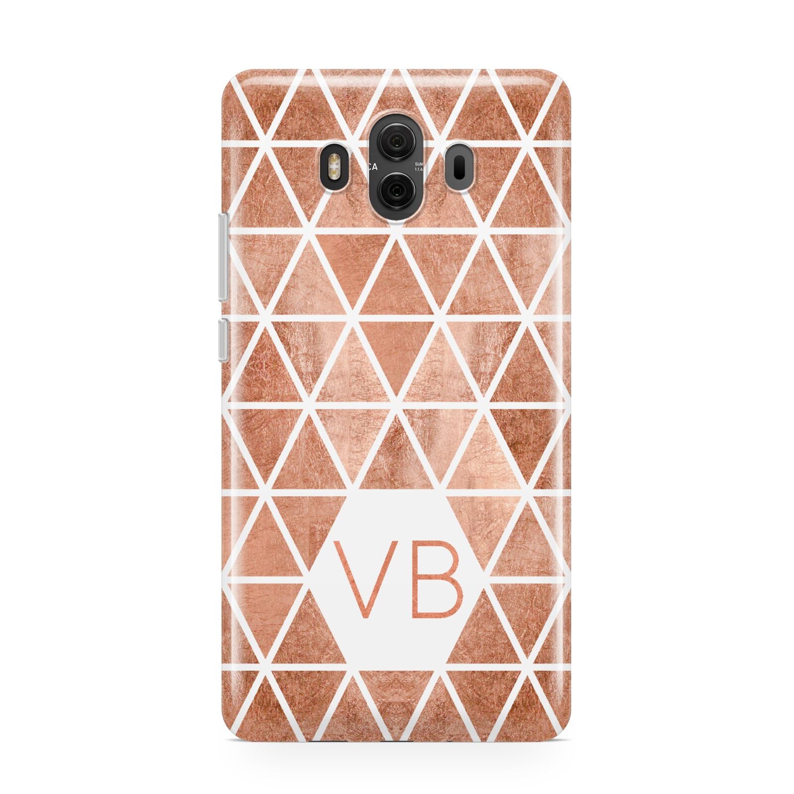 Personalised Copper Initials Huawei Mate 10 Protective Phone Case