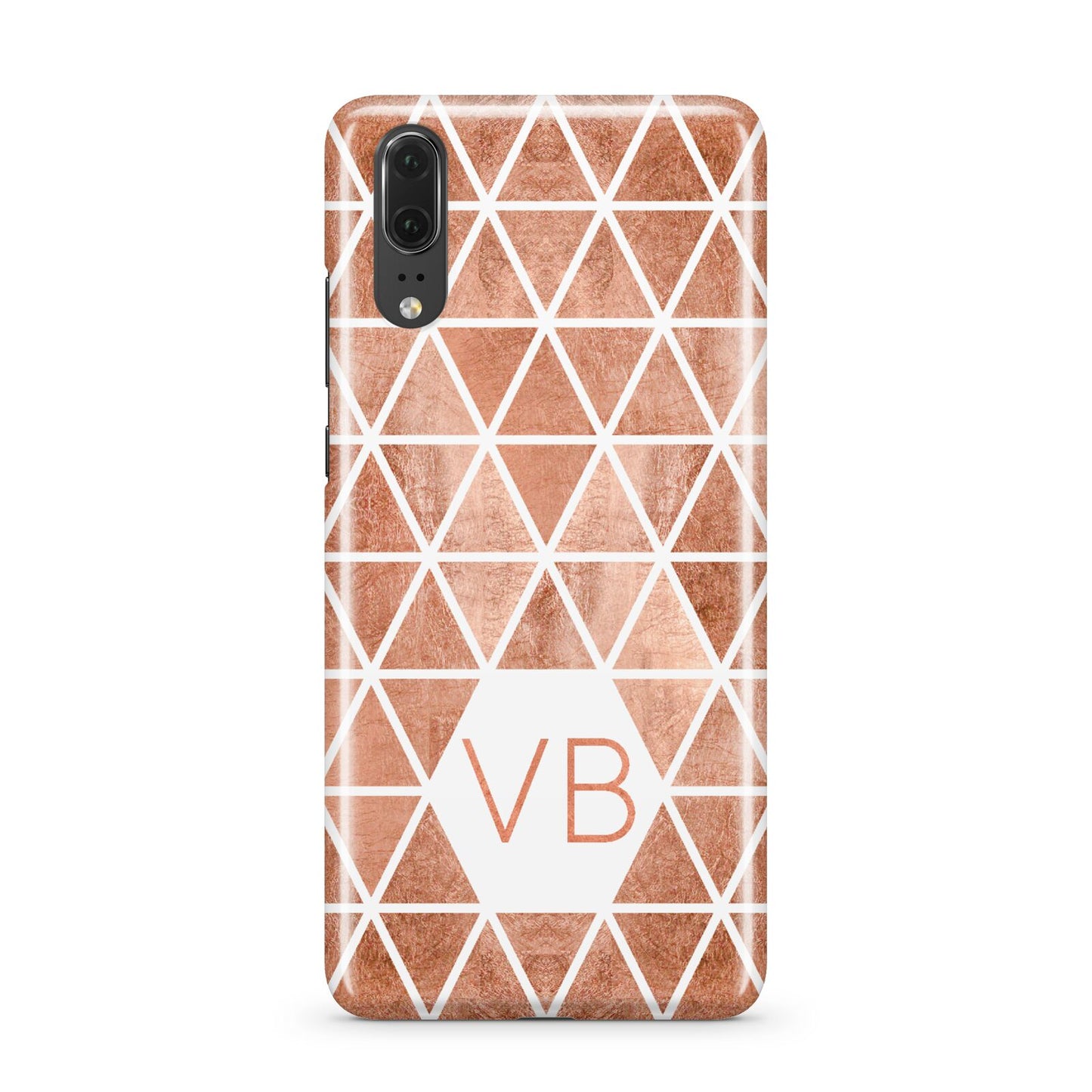 Personalised Copper Initials Huawei P20 Phone Case