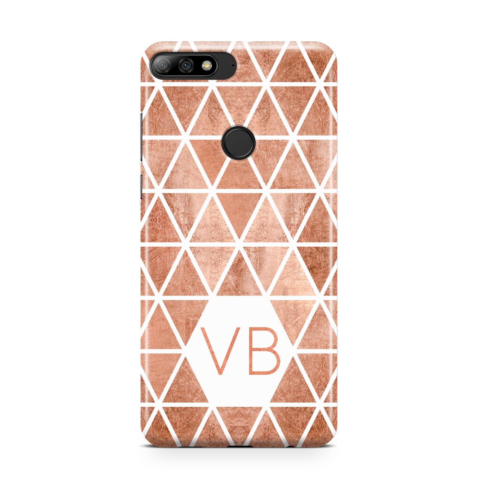 Personalised Copper Initials Huawei Y7 2018