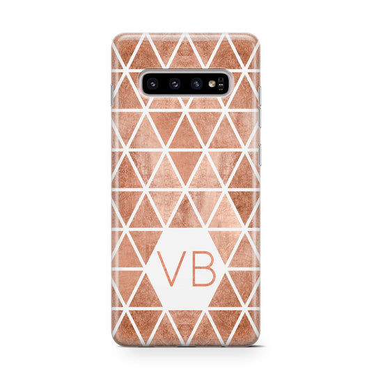 Personalised Copper Initials Protective Samsung Galaxy Case