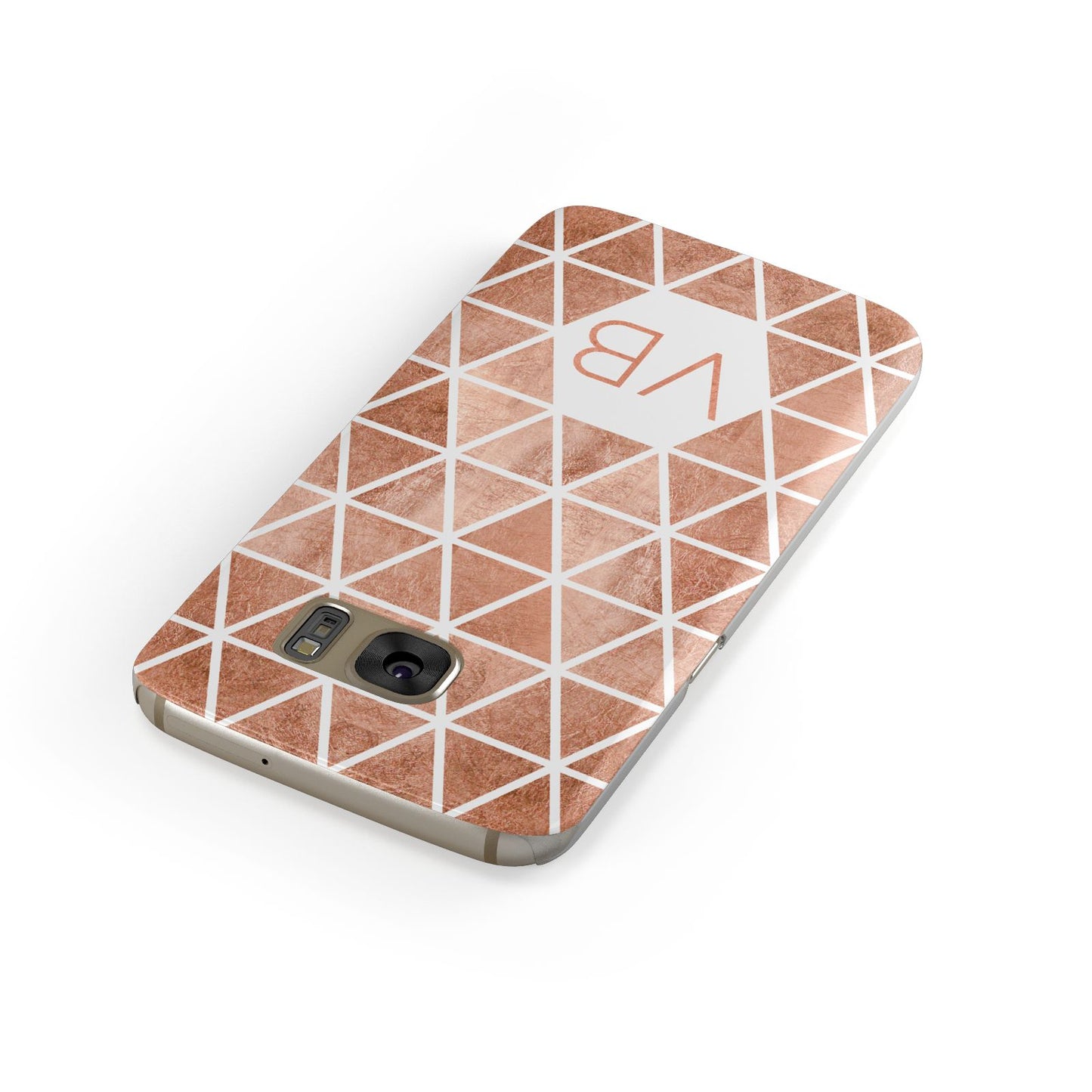 Personalised Copper Initials Samsung Galaxy Case Front Close Up