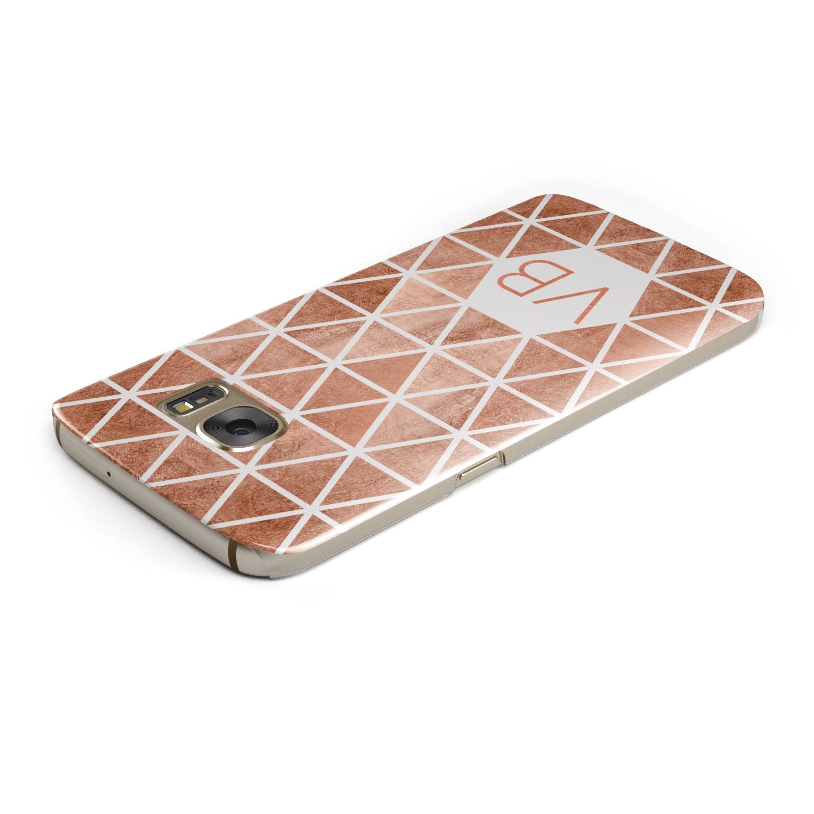 Personalised Copper Initials Samsung Galaxy Case Top Cutout