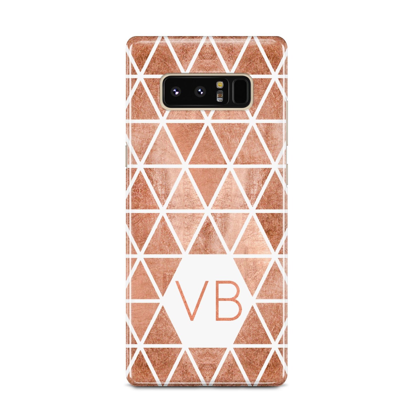 Personalised Copper Initials Samsung Galaxy Note 8 Case