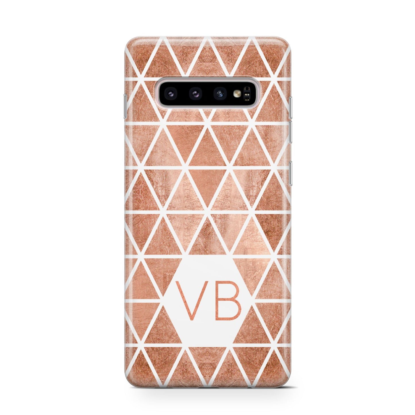 Personalised Copper Initials Samsung Galaxy S10 Case