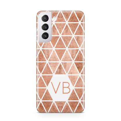 Personalised Copper Initials Samsung S21 Case