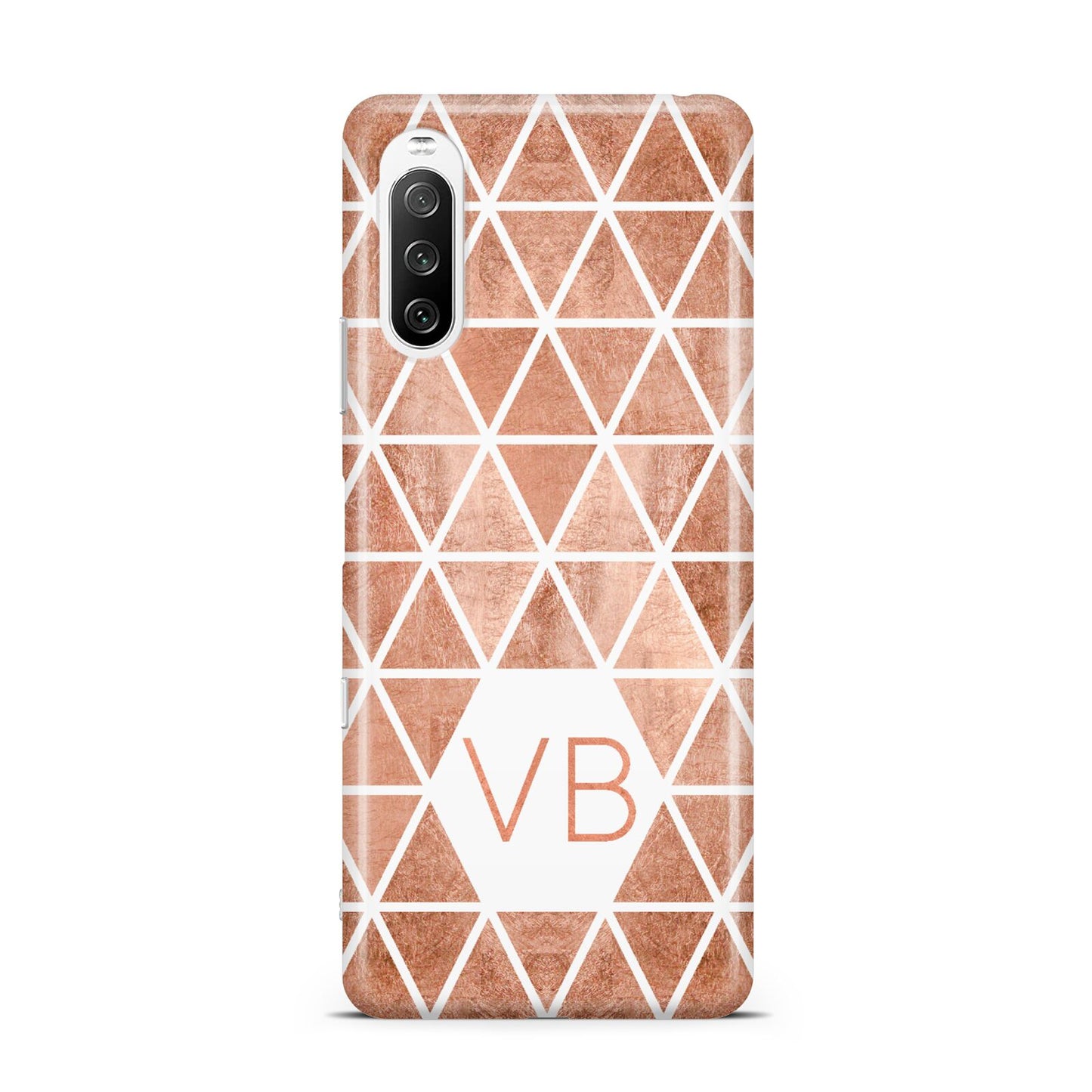 Personalised Copper Initials Sony Xperia 10 III Case