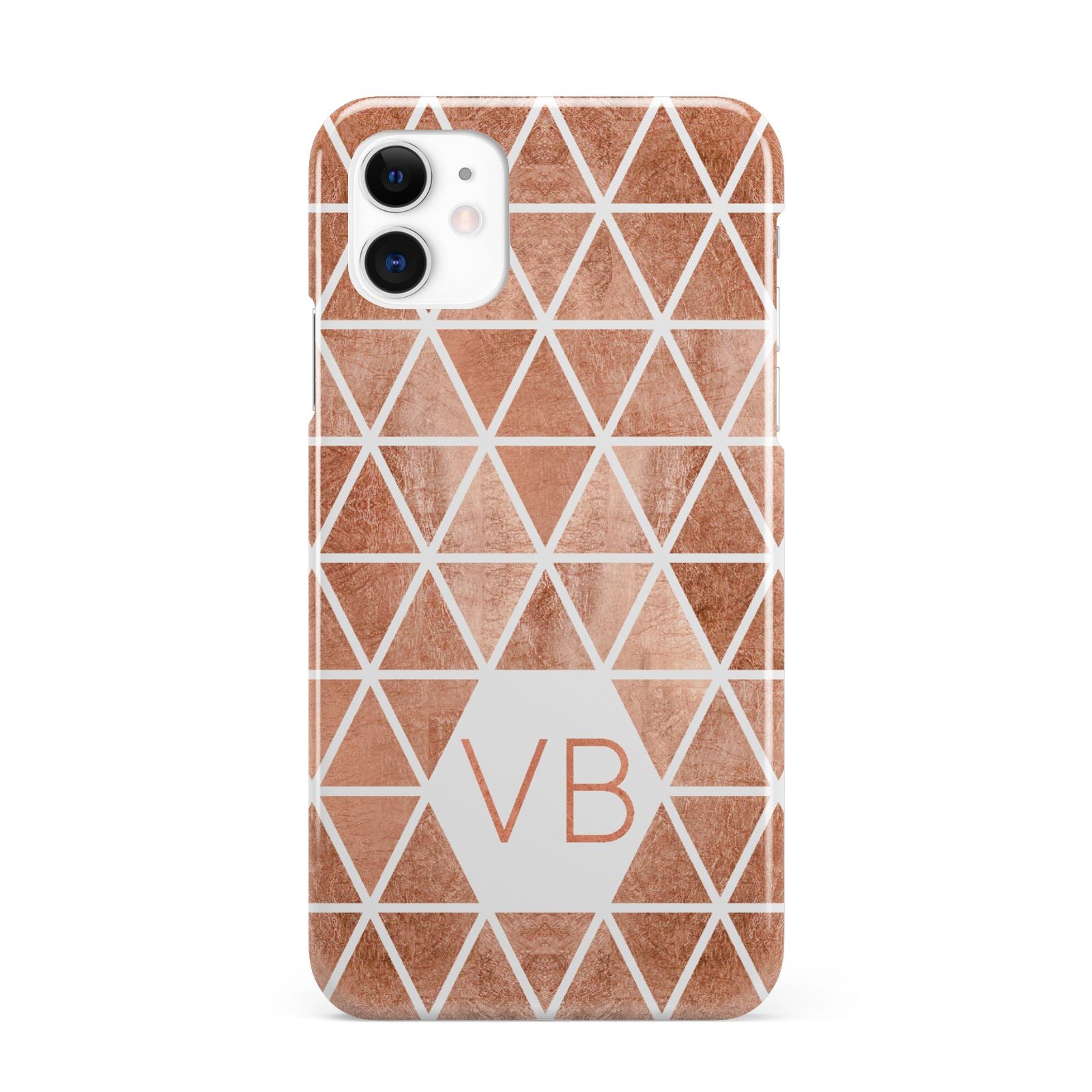 Personalised Copper Initials iPhone 11 3D Snap Case
