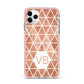 Personalised Copper Initials iPhone 11 Pro Max Impact Pink Edge Case