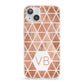 Personalised Copper Initials iPhone 13 Clear Bumper Case