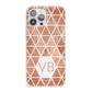 Personalised Copper Initials iPhone 13 Pro Max Clear Bumper Case