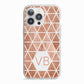 Personalised Copper Initials iPhone 13 Pro TPU Impact Case with White Edges