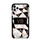 Personalised Copper Marble Initials Apple iPhone 11 Pro Max in Silver with Black Impact Case