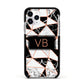 Personalised Copper Marble Initials Apple iPhone 11 Pro in Silver with Black Impact Case