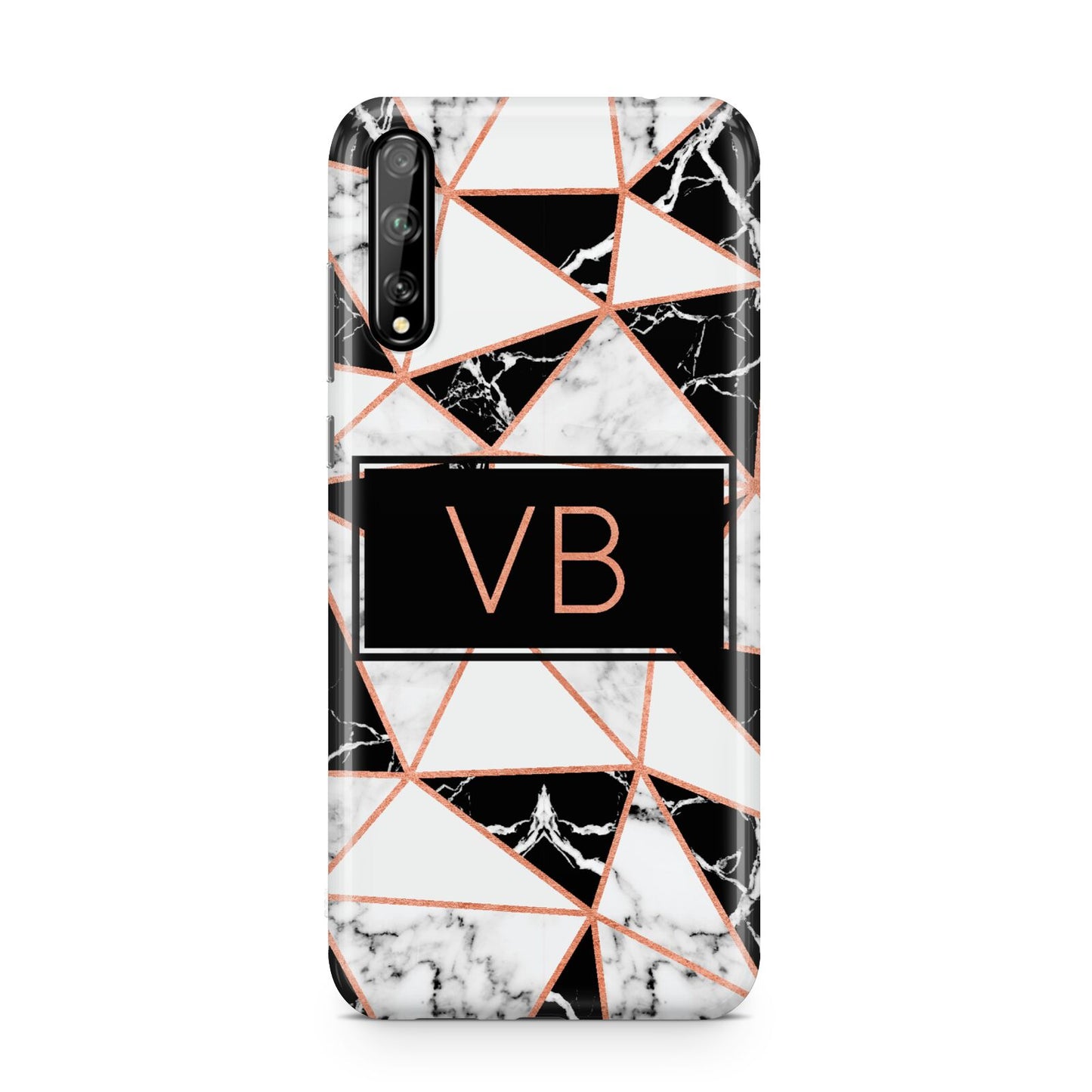 Personalised Copper Marble Initials Huawei Enjoy 10s Phone Case