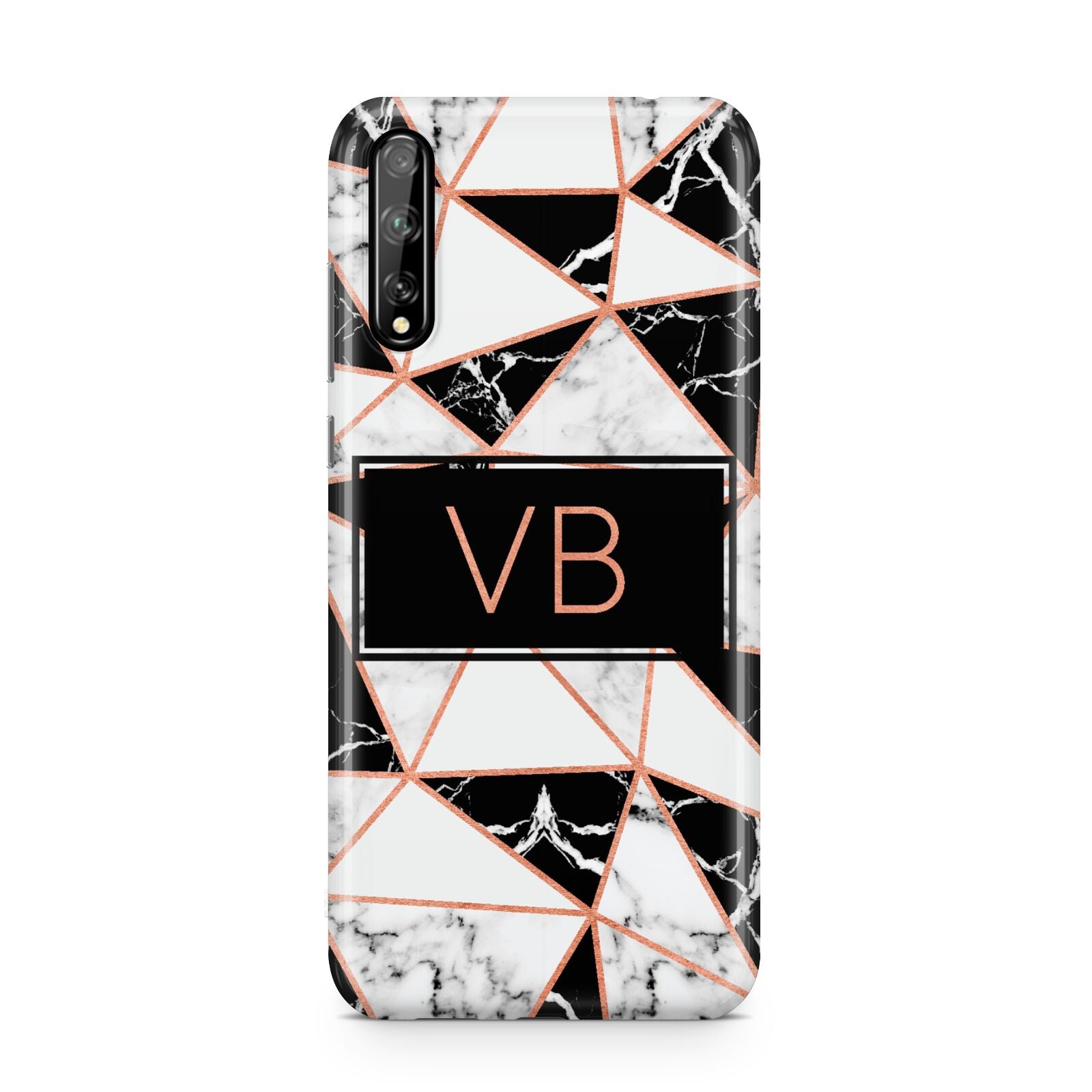 Personalised Copper Marble Initials Huawei Enjoy 10s Phone Case