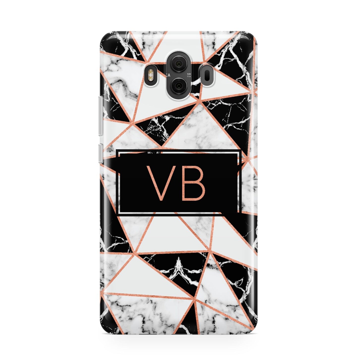 Personalised Copper Marble Initials Huawei Mate 10 Protective Phone Case