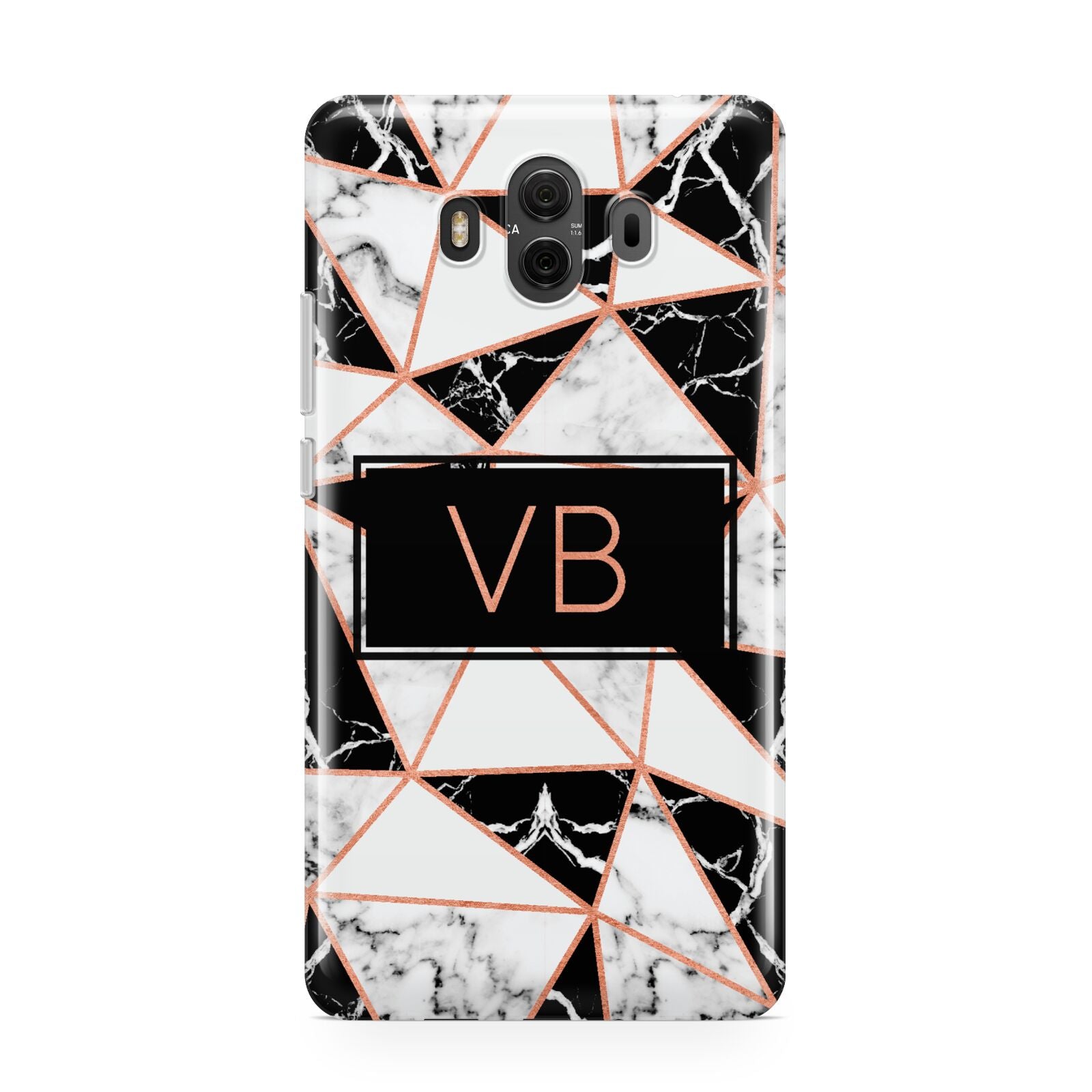 Personalised Copper Marble Initials Huawei Mate 10 Protective Phone Case