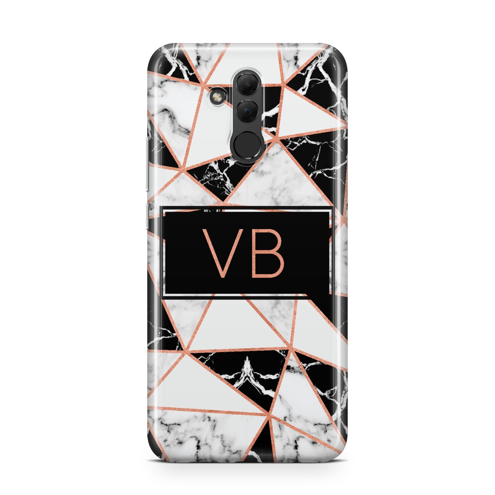 Personalised Copper Marble Initials Huawei Mate 20 Lite