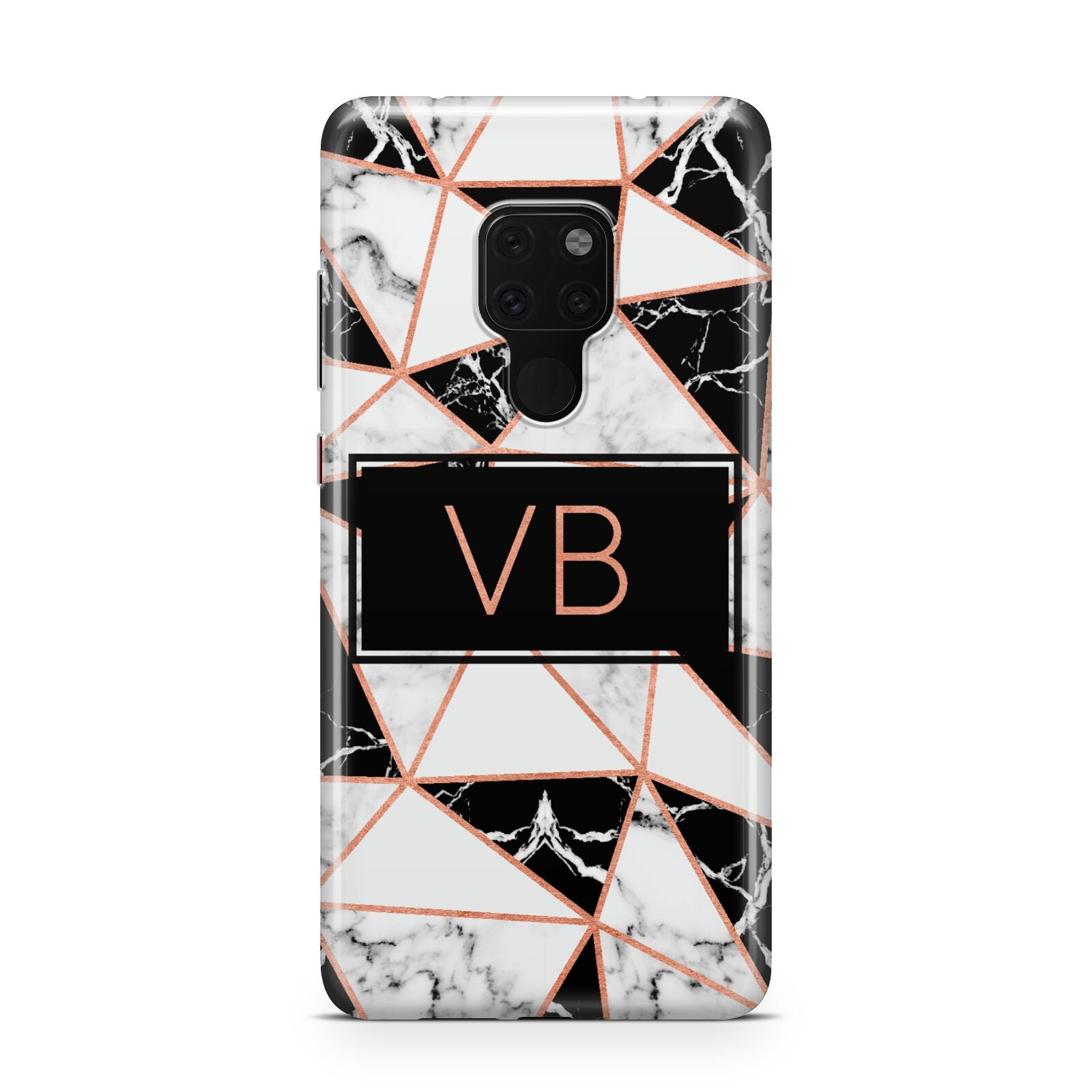 Personalised Copper Marble Initials Huawei Mate 20 Phone Case