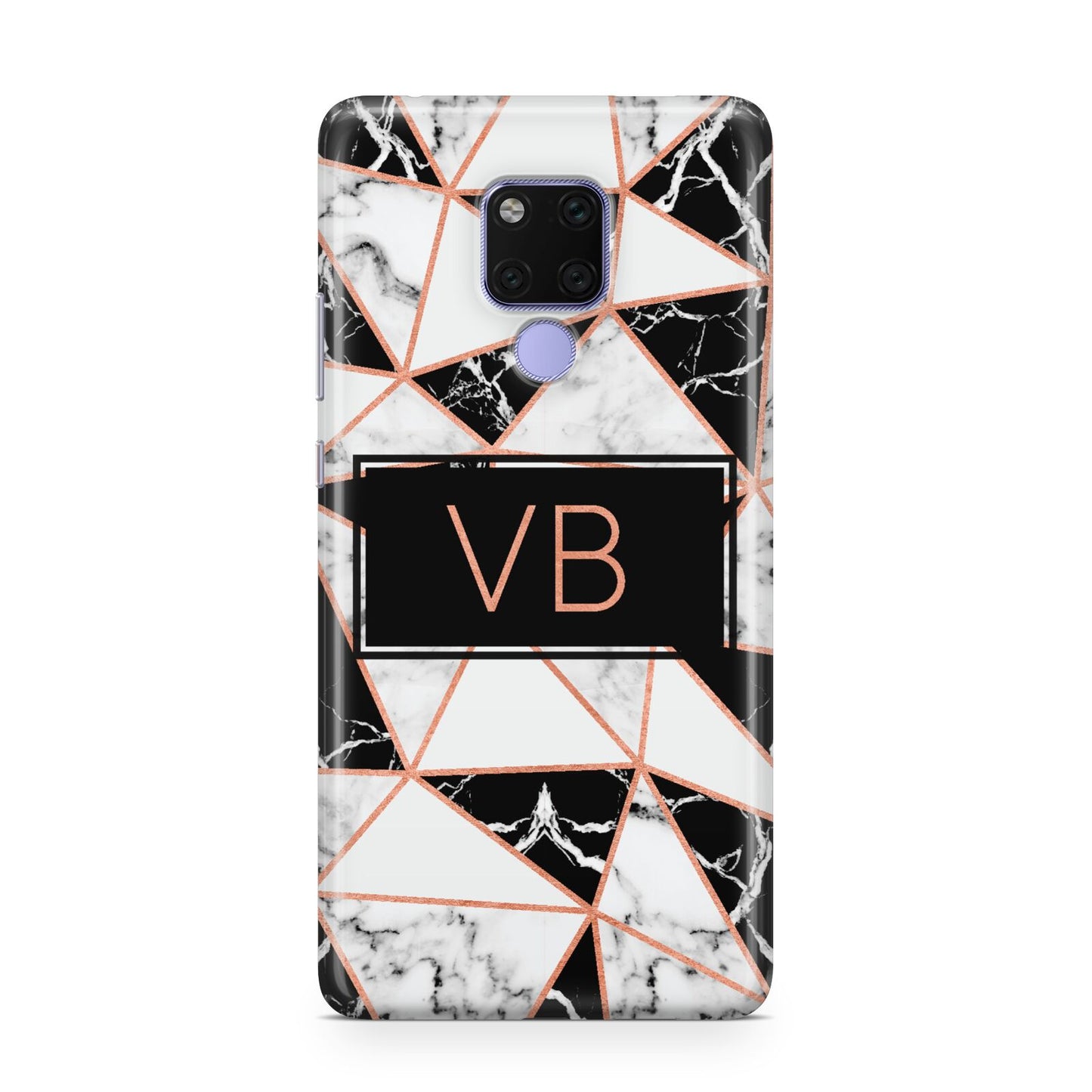 Personalised Copper Marble Initials Huawei Mate 20X Phone Case
