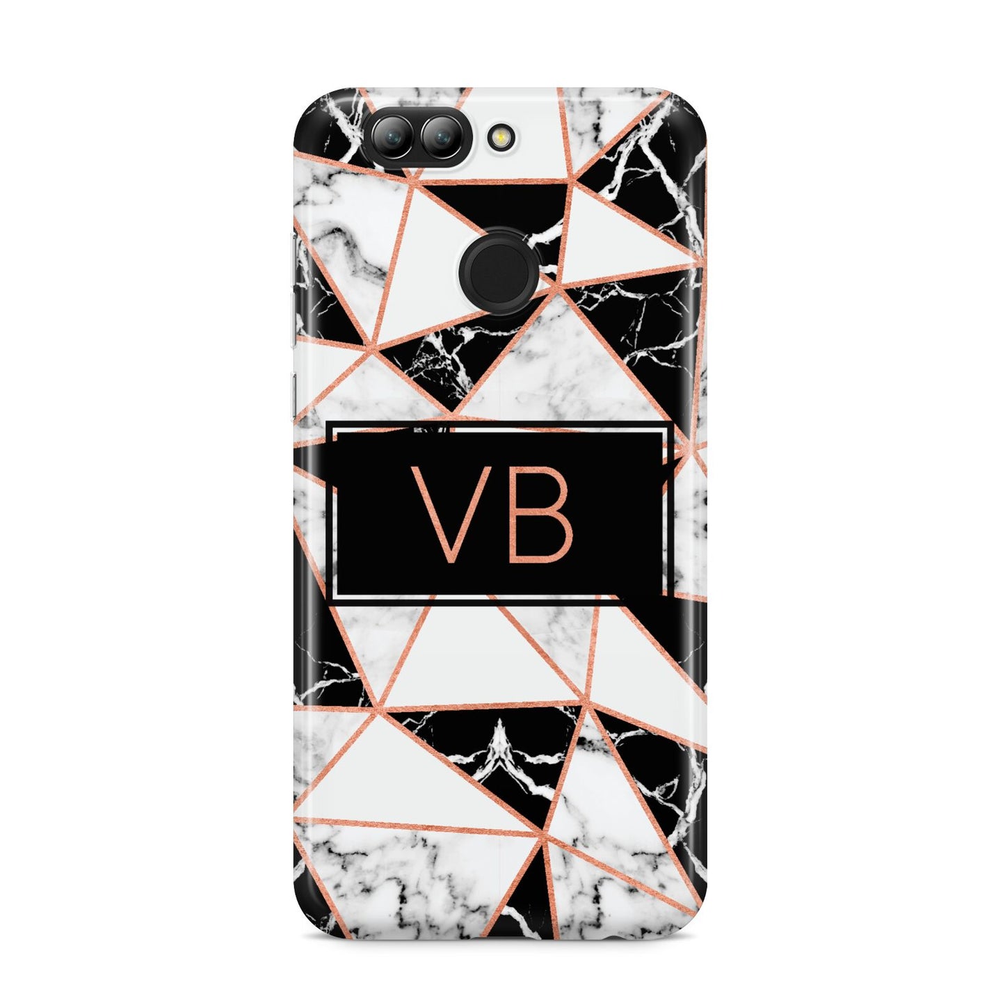 Personalised Copper Marble Initials Huawei Nova 2s Phone Case