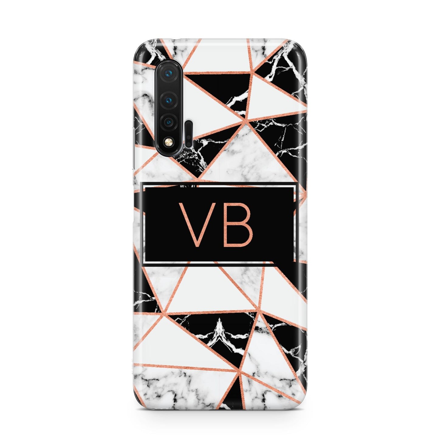 Personalised Copper Marble Initials Huawei Nova 6 Phone Case