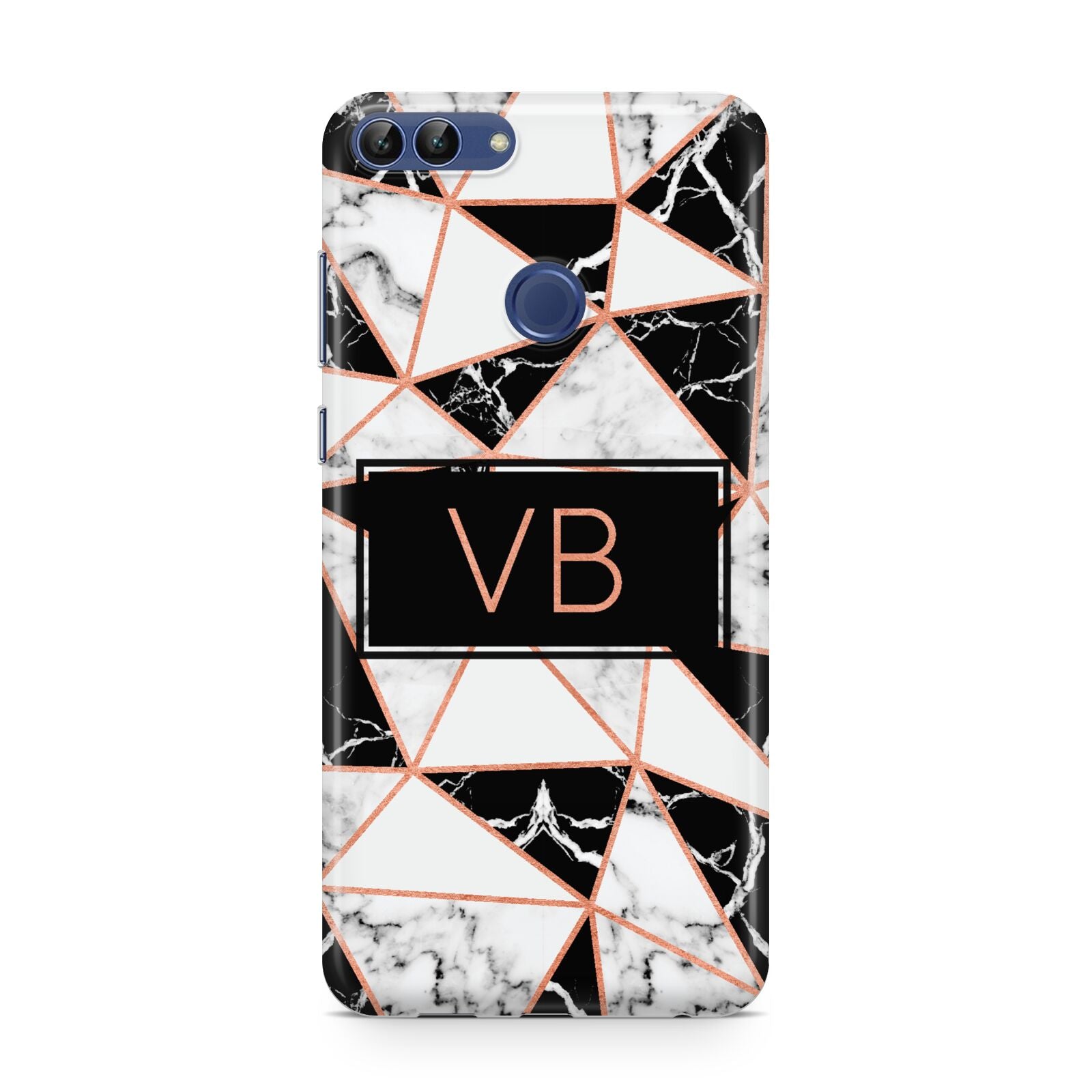 Personalised Copper Marble Initials Huawei P Smart Case