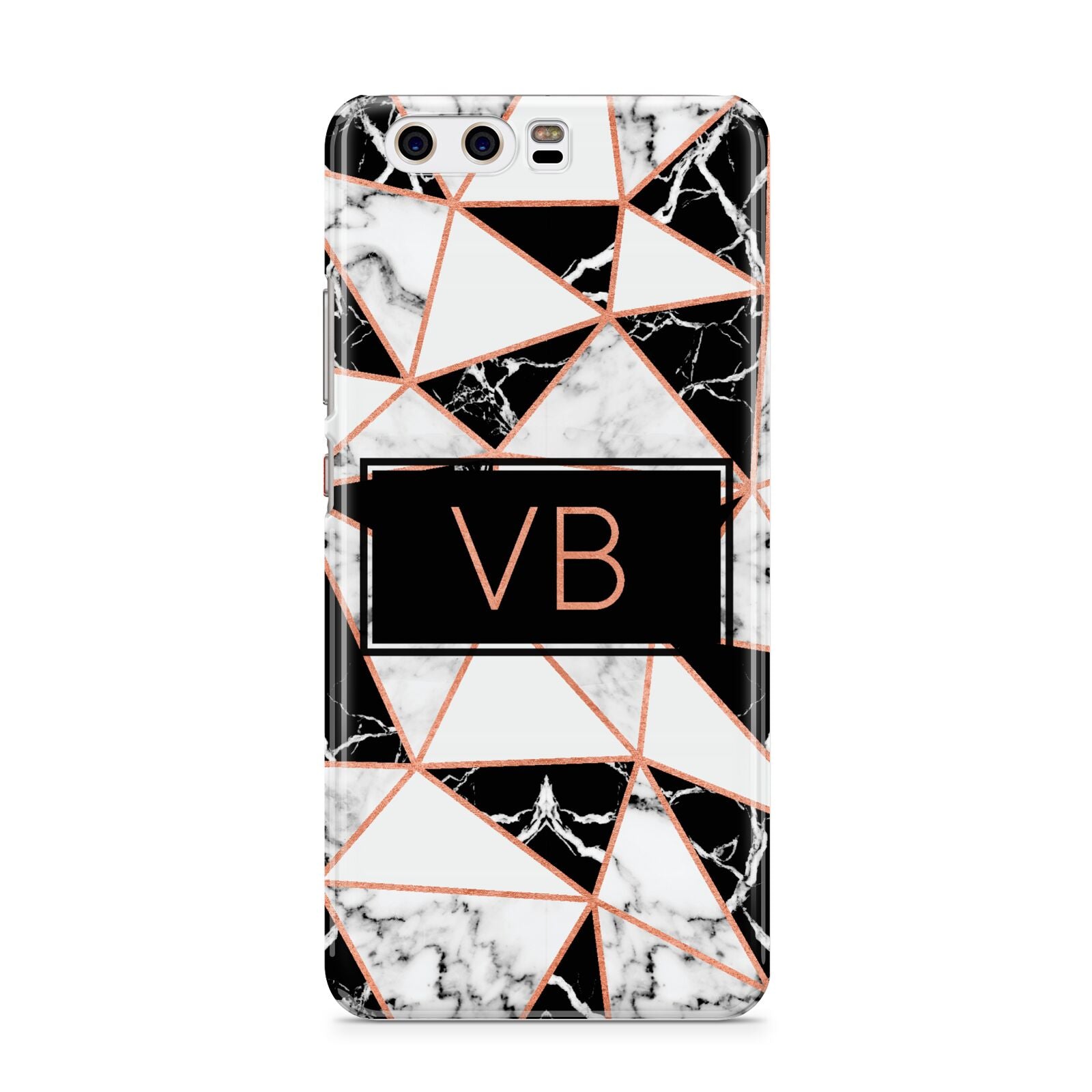Personalised Copper Marble Initials Huawei P10 Phone Case