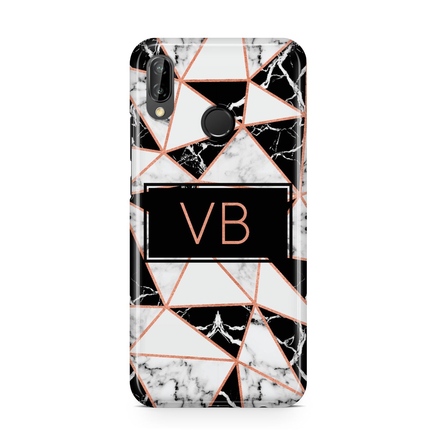 Personalised Copper Marble Initials Huawei P20 Lite Phone Case