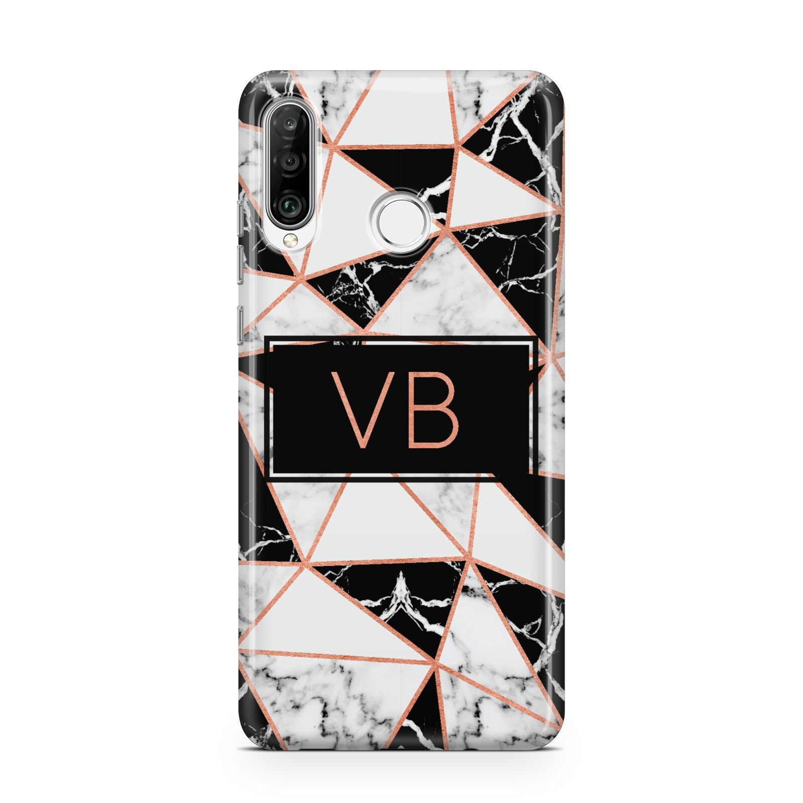 Personalised Copper Marble Initials Huawei P30 Lite Phone Case