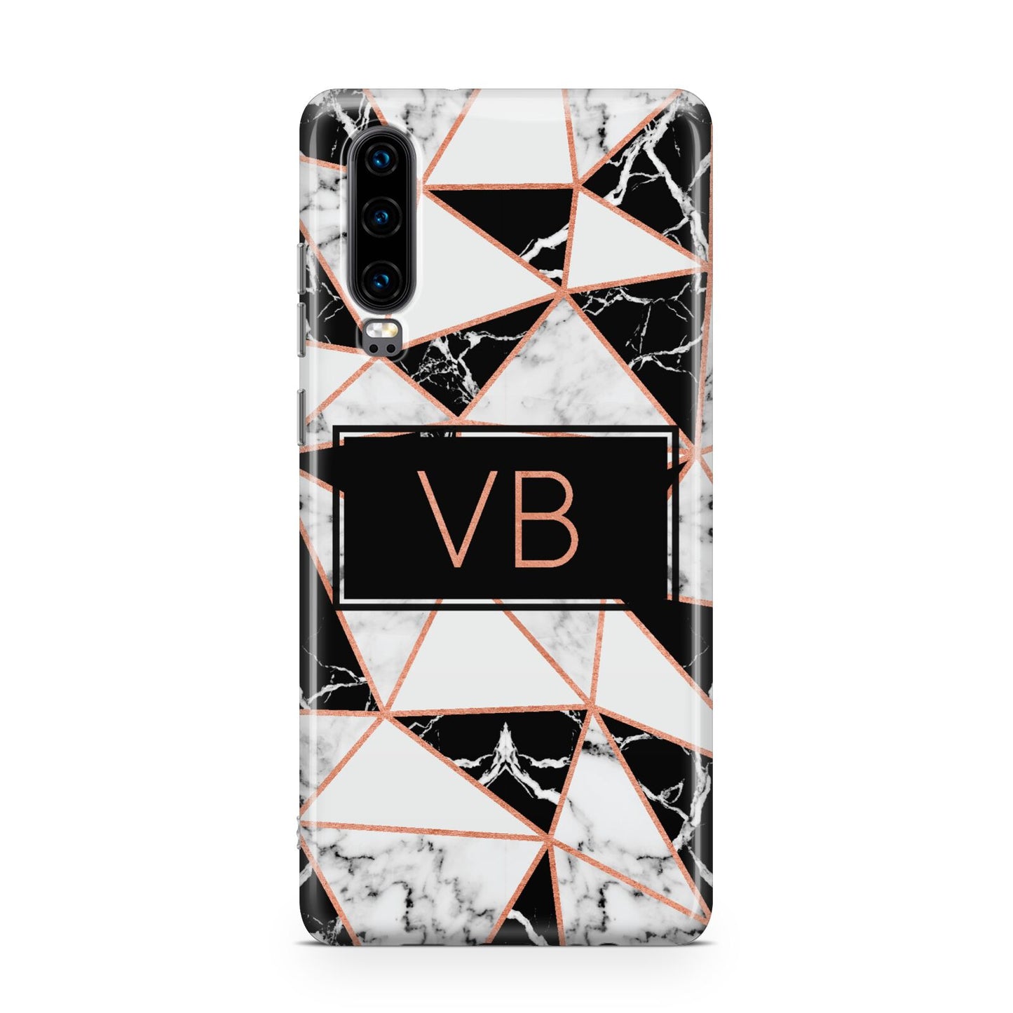Personalised Copper Marble Initials Huawei P30 Phone Case