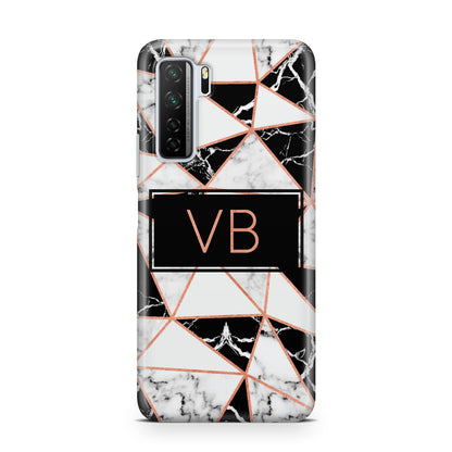 Personalised Copper Marble Initials Huawei P40 Lite 5G Phone Case