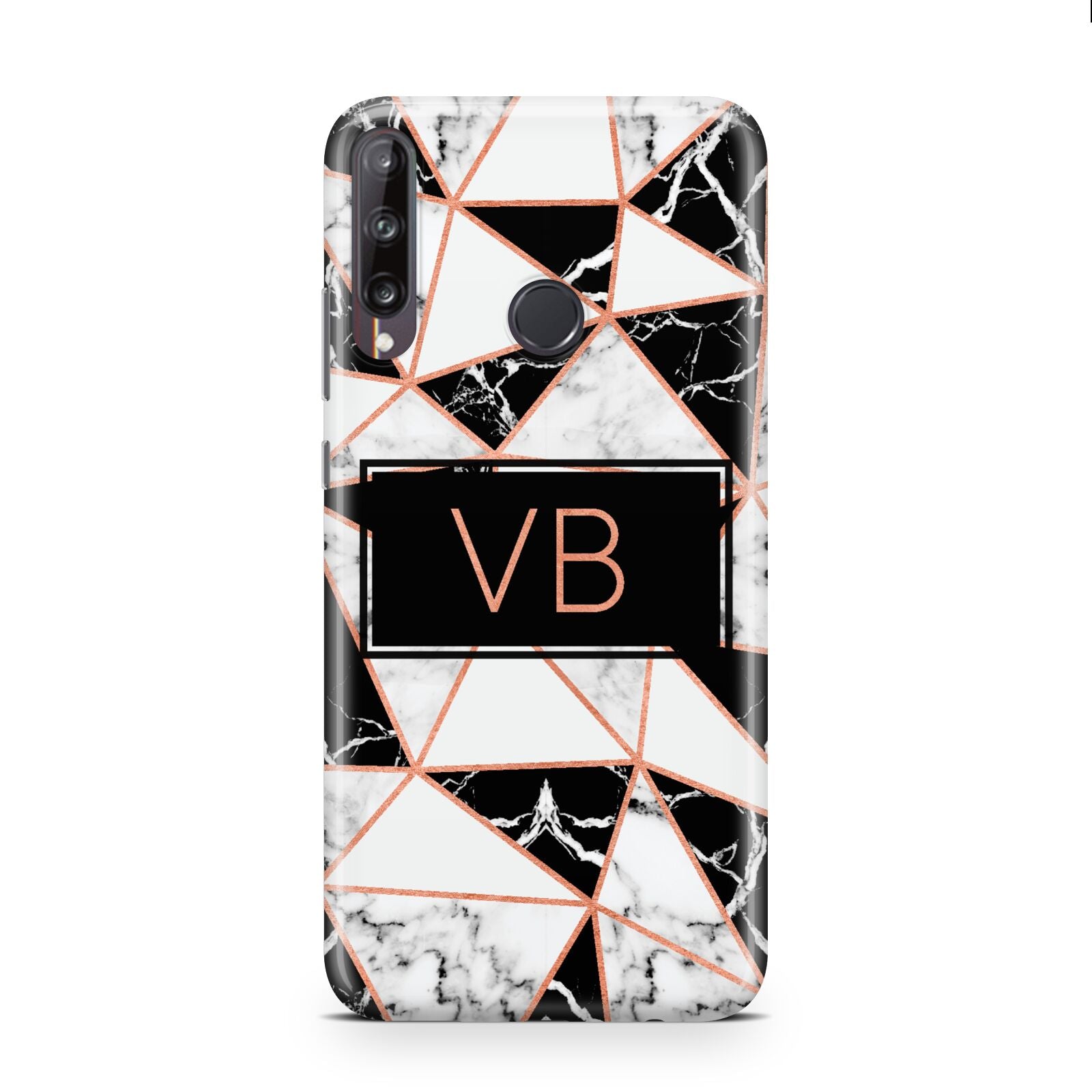 Personalised Copper Marble Initials Huawei P40 Lite E Phone Case