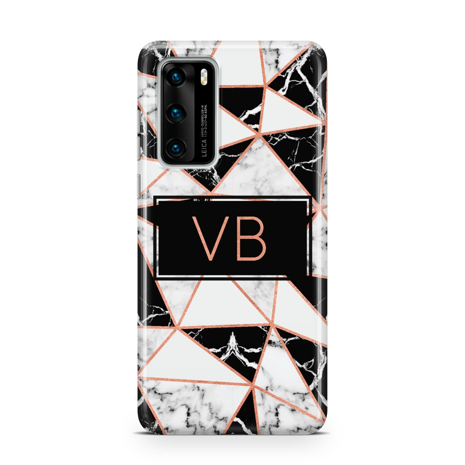 Personalised Copper Marble Initials Huawei P40 Phone Case