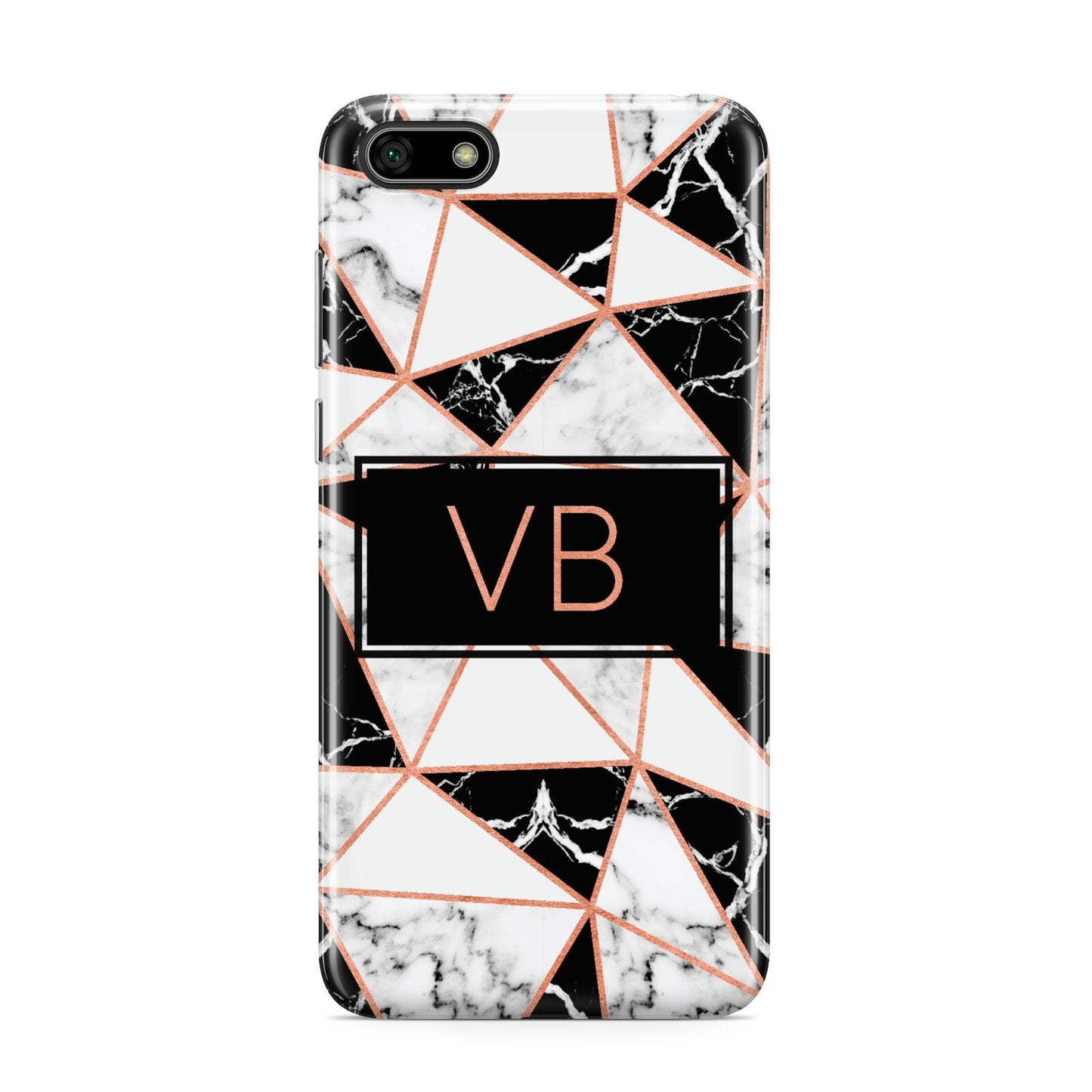 Personalised Copper Marble Initials Huawei Y5 Prime 2018 Phone Case