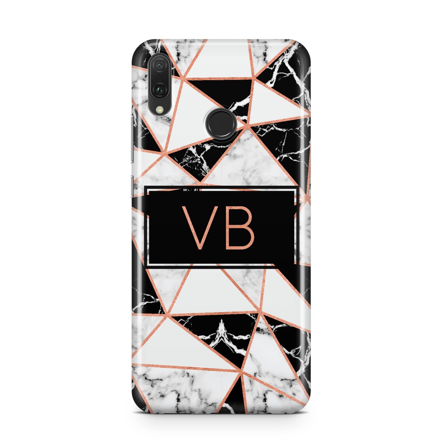 Personalised Copper Marble Initials Huawei Y9 2019