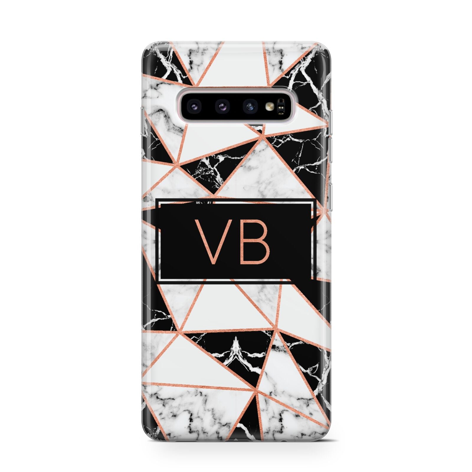 Personalised Copper Marble Initials Protective Samsung Galaxy Case