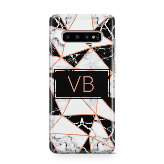 Personalised Copper Marble Initials Protective Samsung Galaxy Case