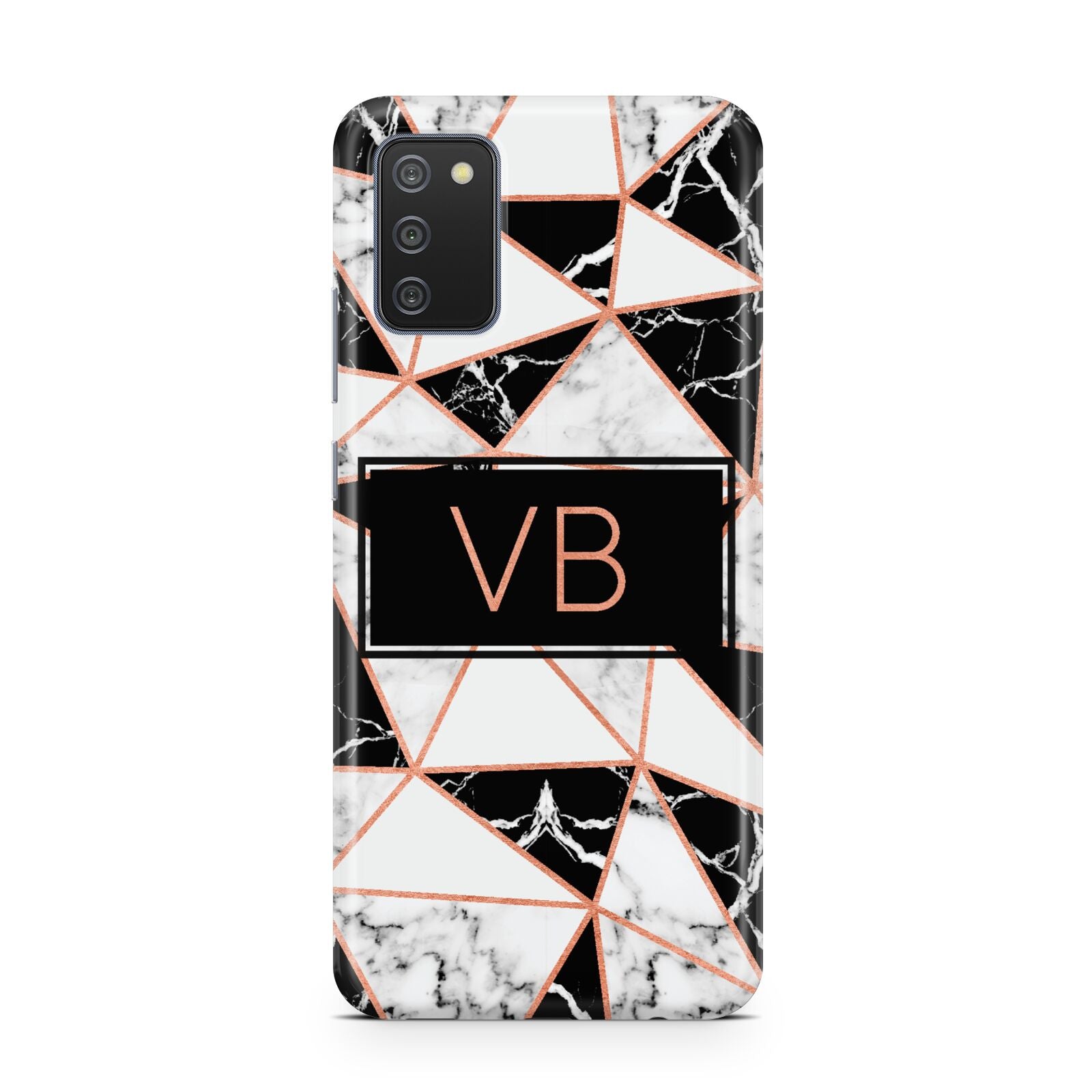Personalised Copper Marble Initials Samsung A02s Case