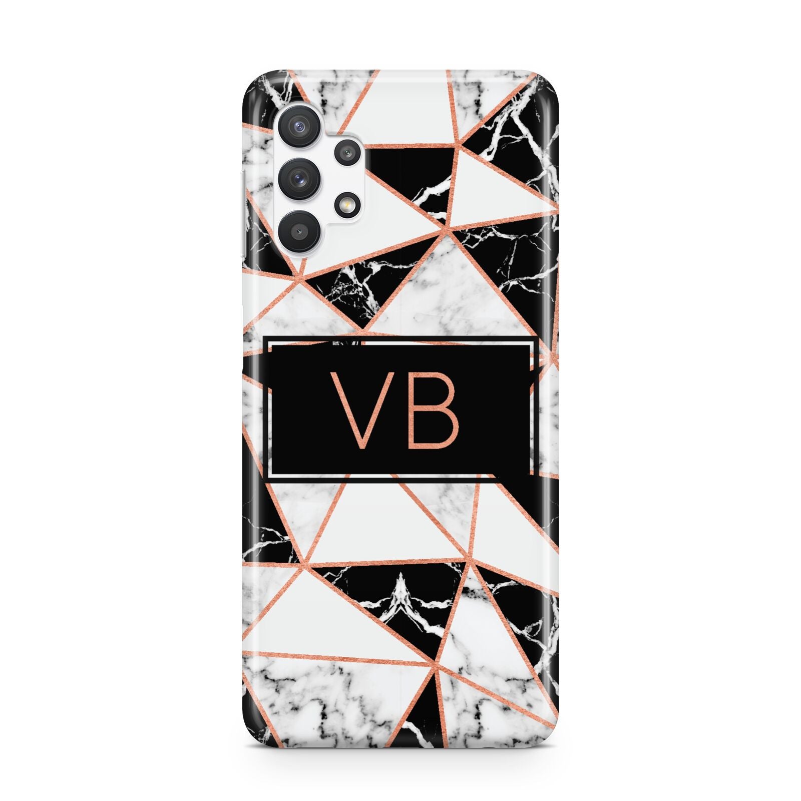 Personalised Copper Marble Initials Samsung A32 5G Case
