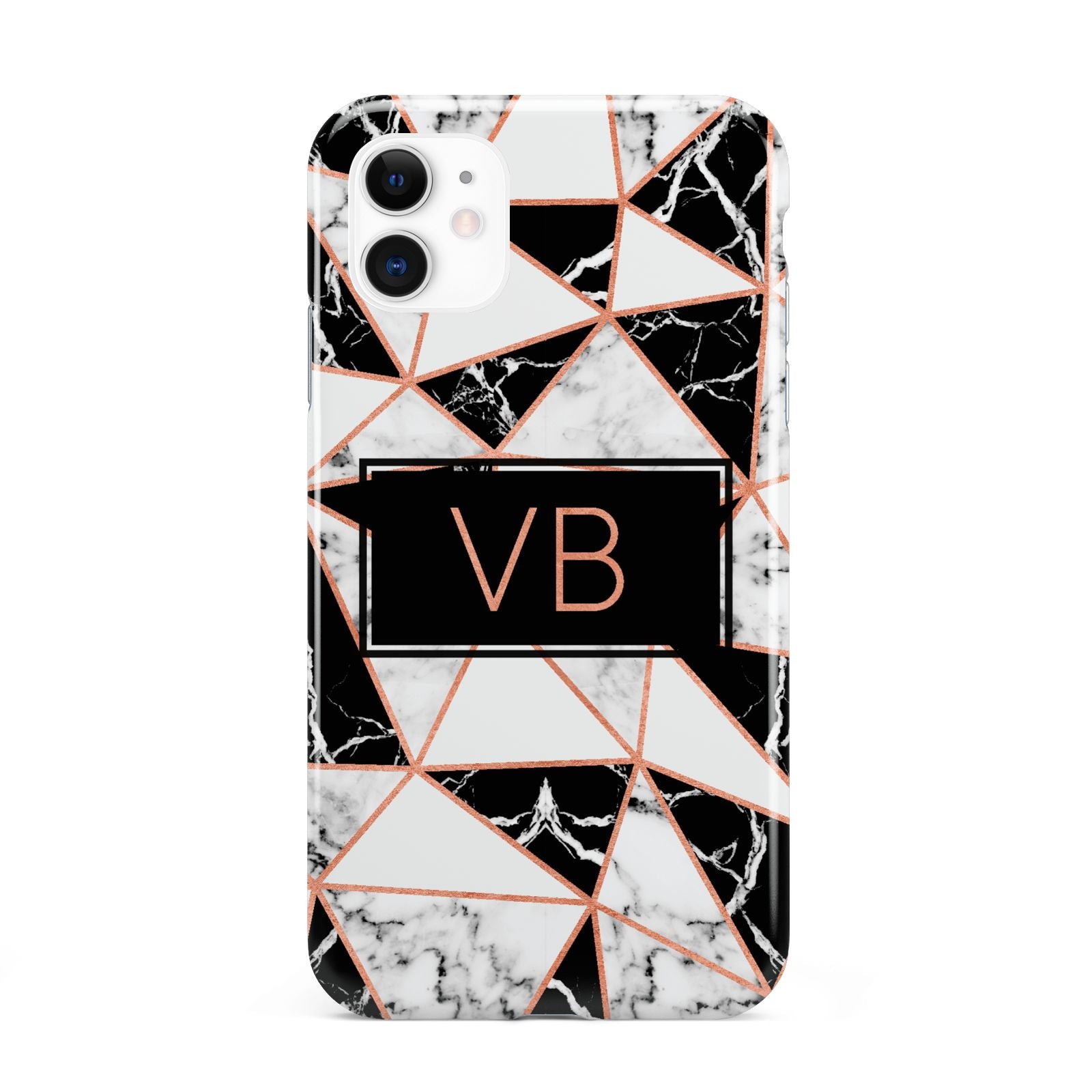 Personalised Copper Marble Initials iPhone 11 3D Tough Case
